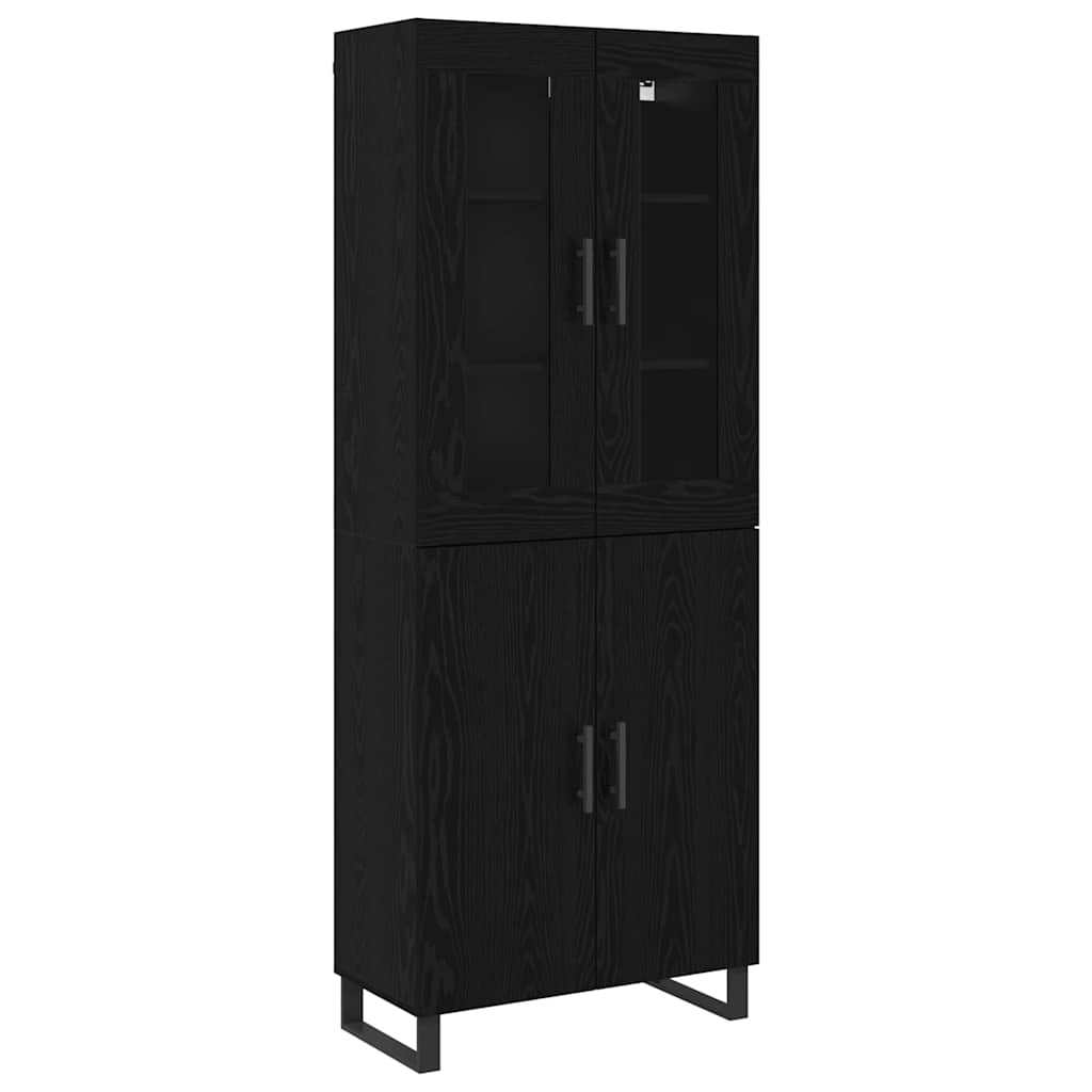 Highboard Black oak 69.5 x 34 x 90 cm Engineered wood