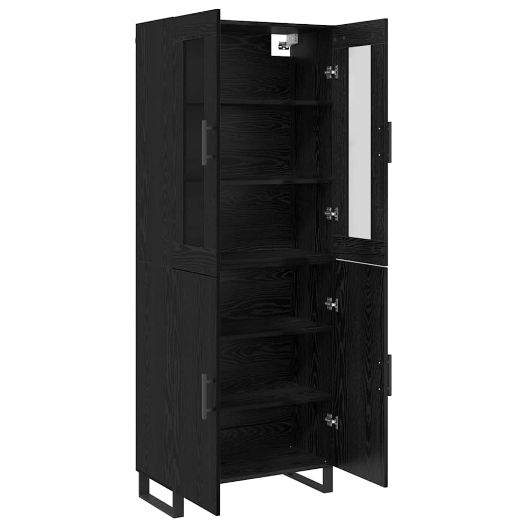 Highboard Black oak 69.5 x 34 x 90 cm Engineered wood