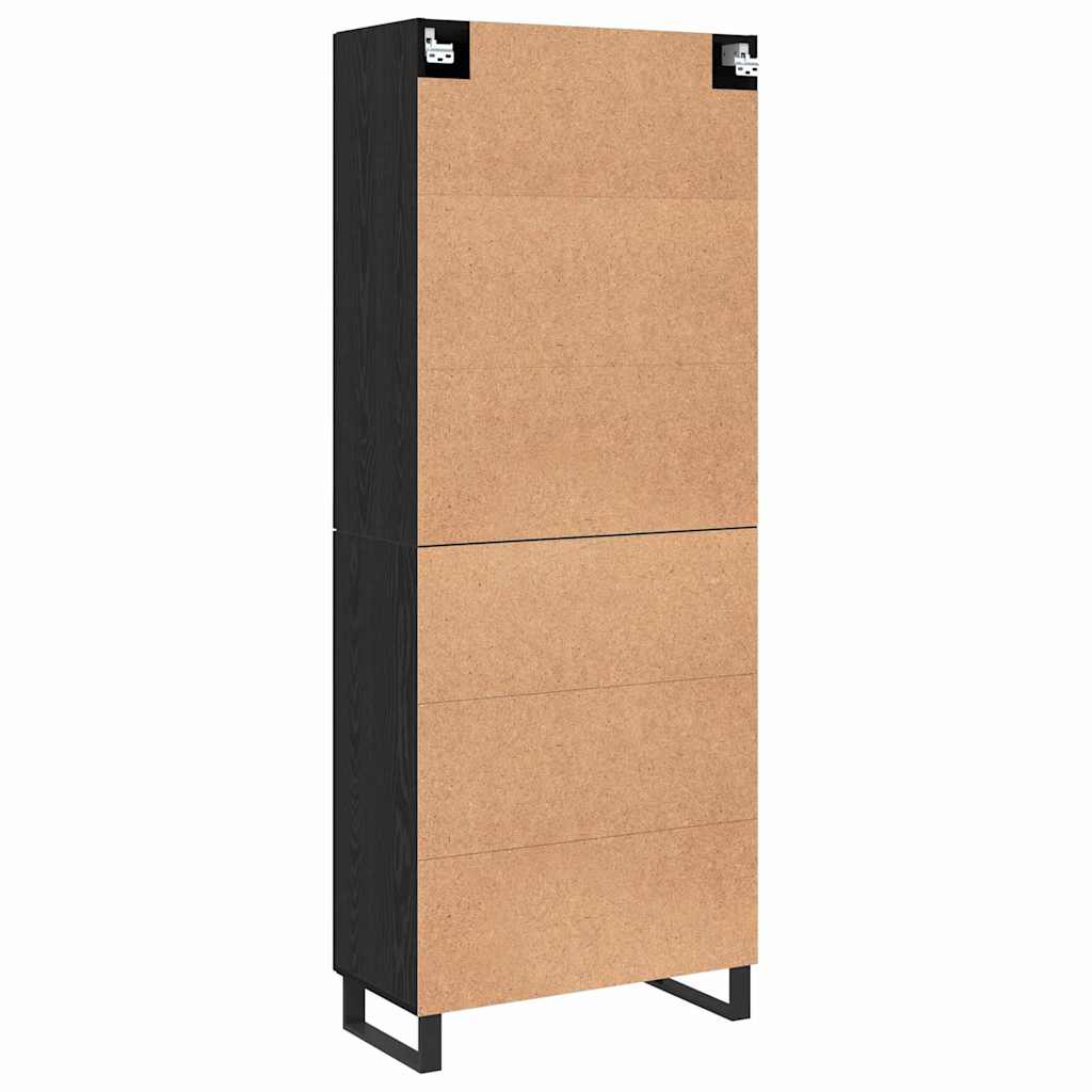 Highboard Black oak 69.5 x 34 x 90 cm Engineered wood