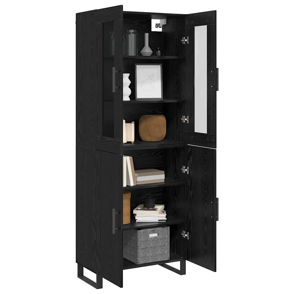 Highboard Black oak 69.5 x 34 x 90 cm Engineered wood