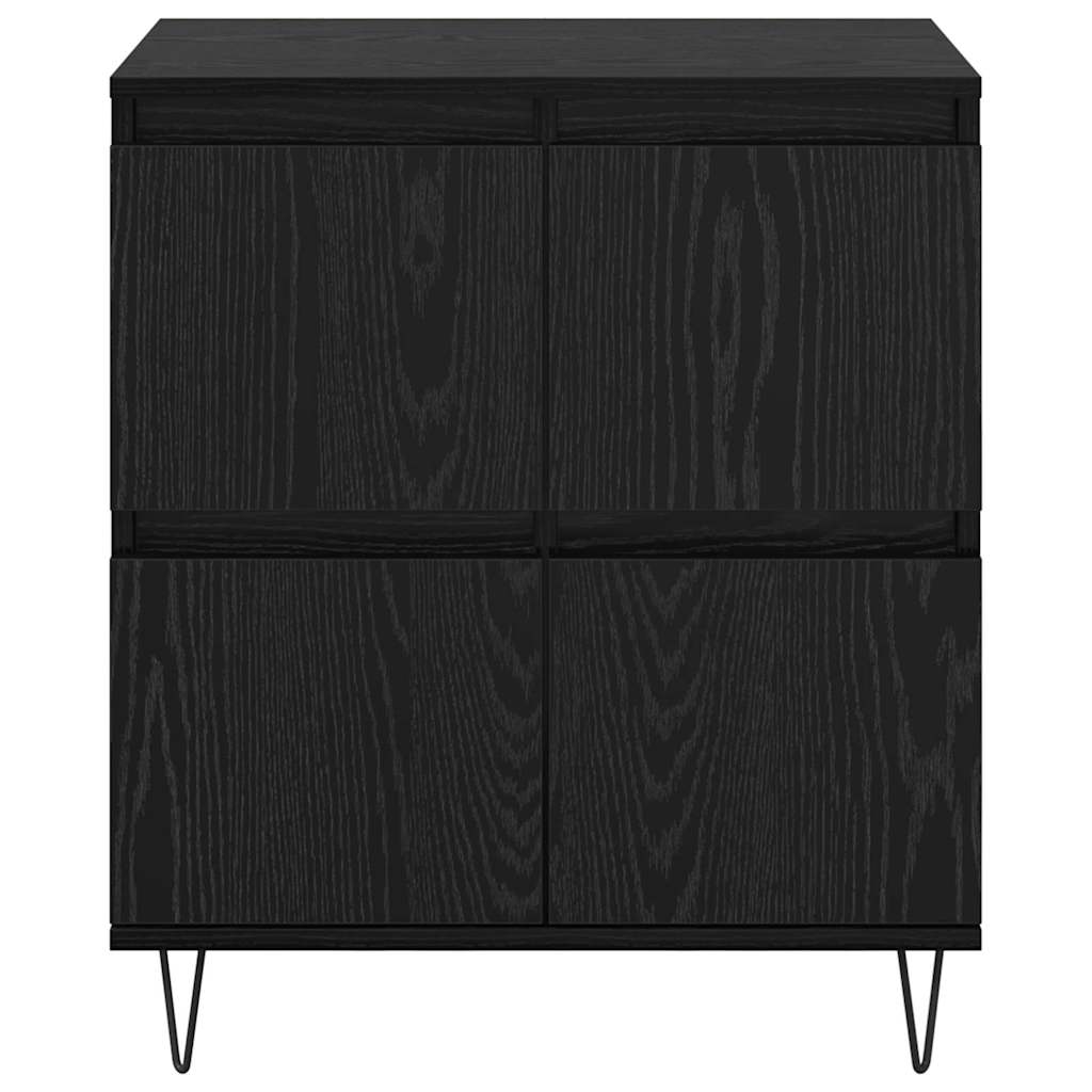 Sideboards 3 pcs Black oak 180 x 35 x 70 cm Engineered wood