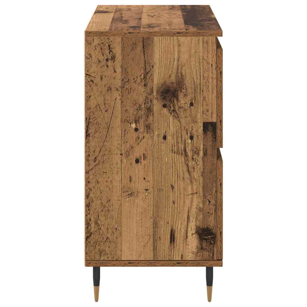 Sideboards 2 pcs Old wood 120 x 35 x 70 cm Engineered wood