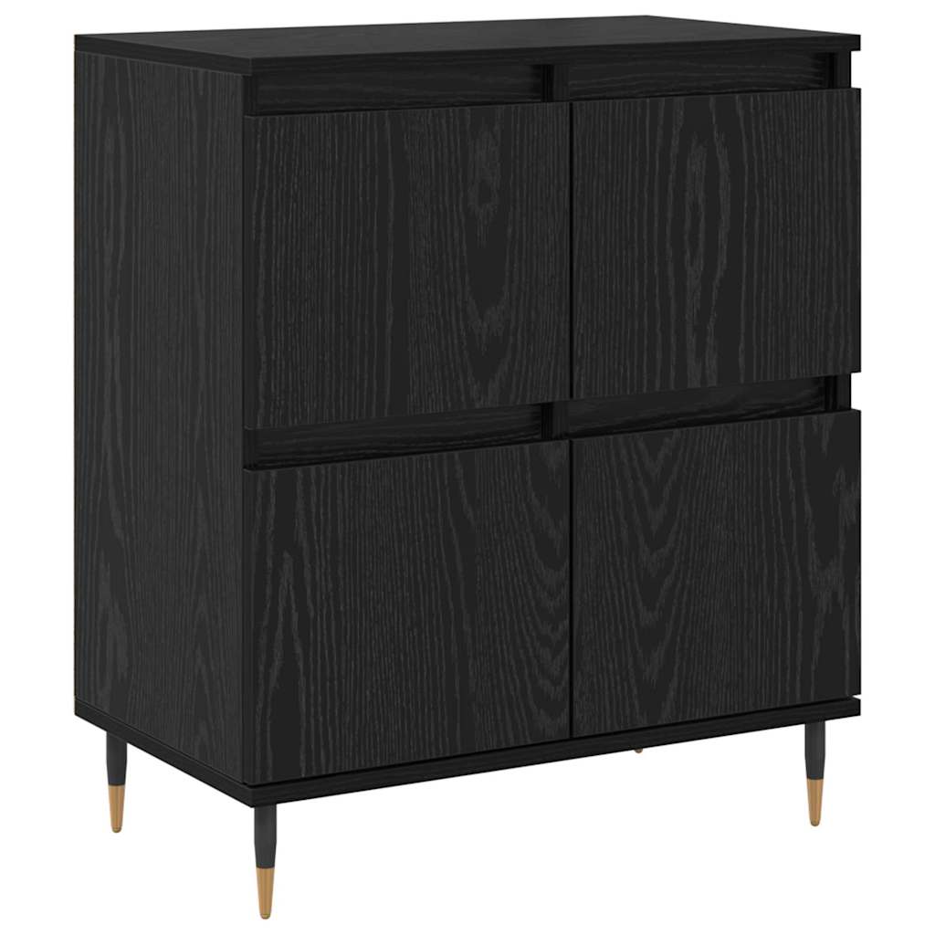 Sideboards 2 pcs Black oak 120 x 35 x 70 cm Engineered wood