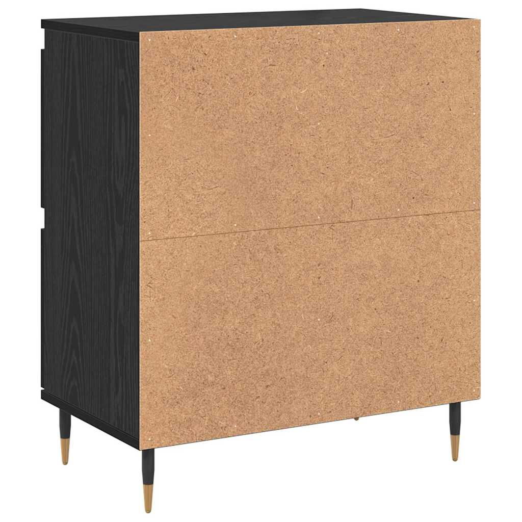 Sideboards 2 pcs Black oak 120 x 35 x 70 cm Engineered wood