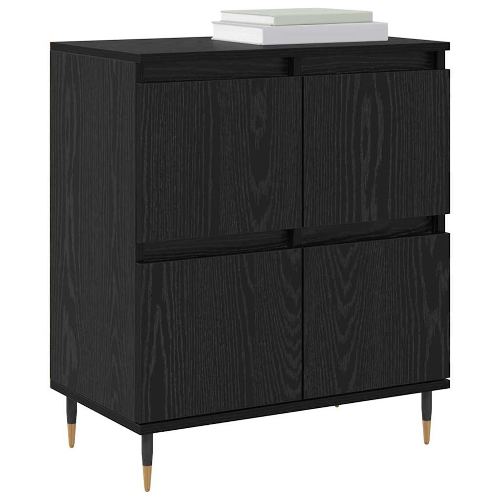 Sideboards 2 pcs Black oak 120 x 35 x 70 cm Engineered wood