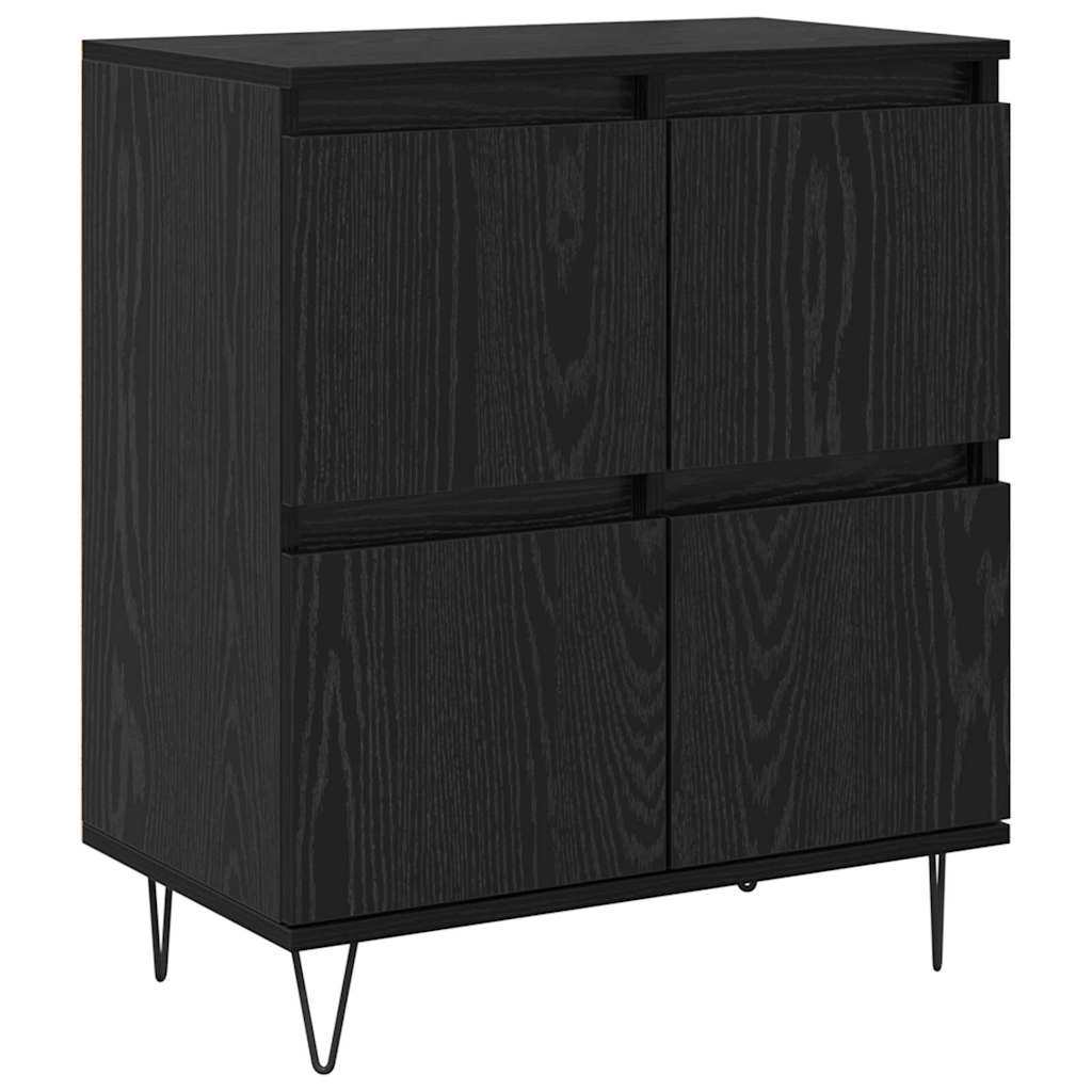 Sideboards 2 pcs Black oak 120 x 35 x 70 cm Engineered wood