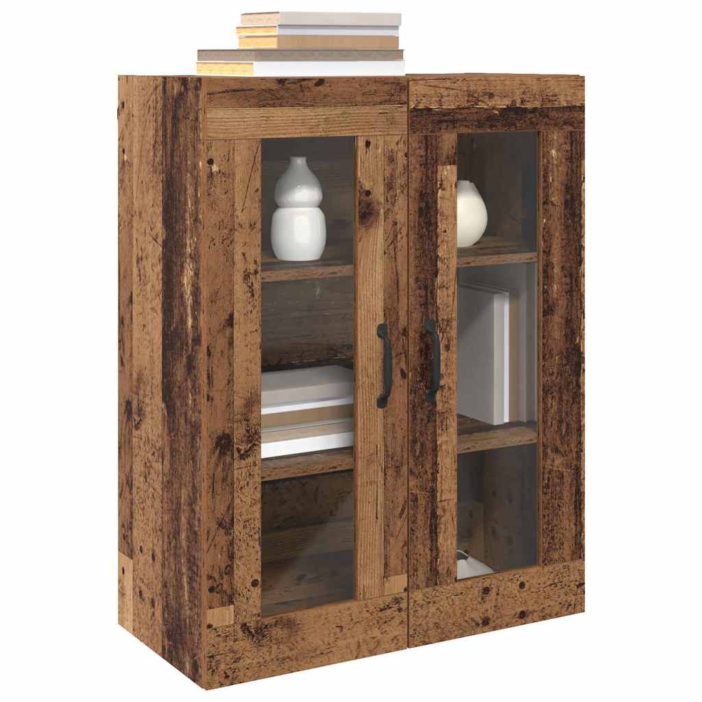 Wall Mounted Cabinets 2 pcs Old wood 69.5 x 34 x 90 cm