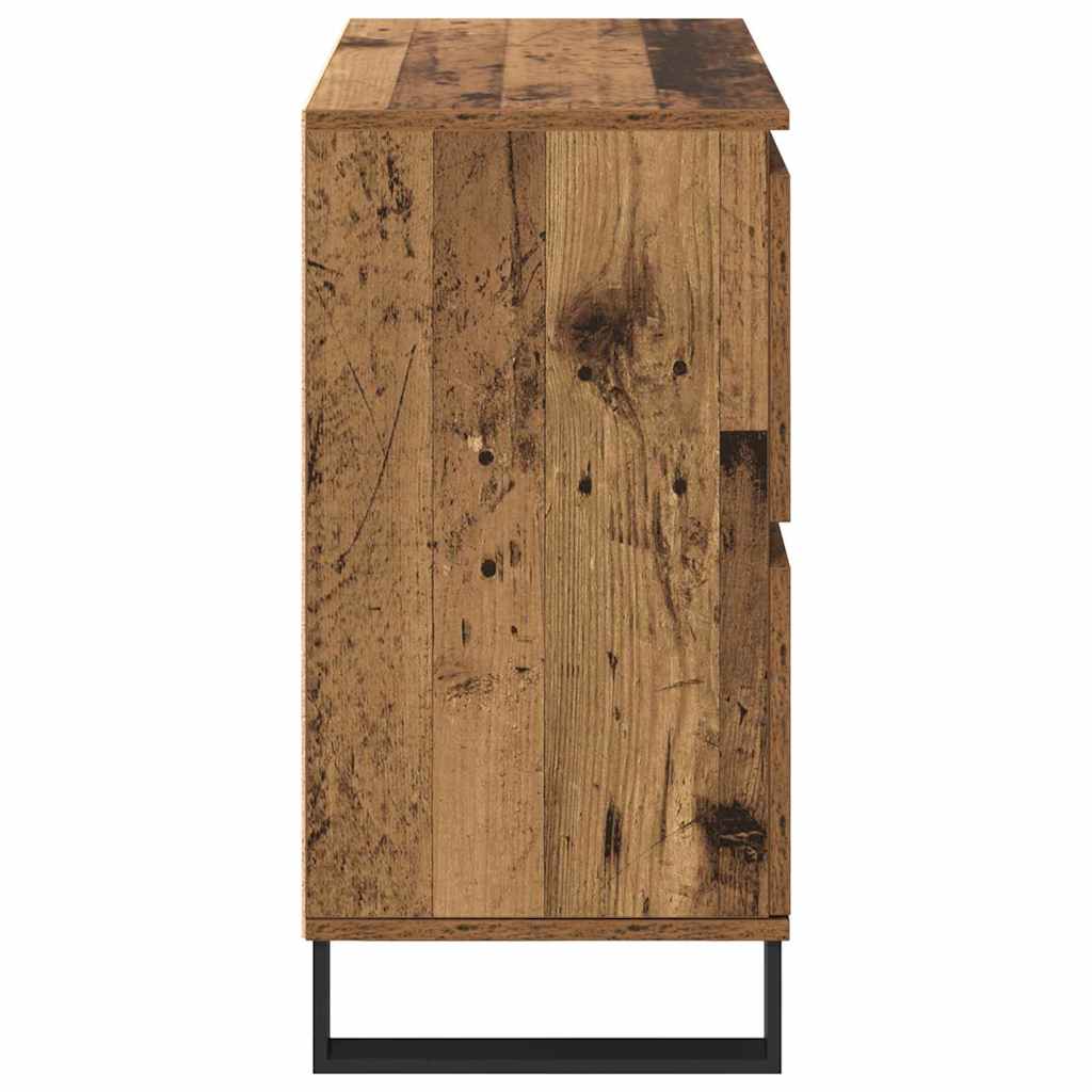 Sideboards 2 pcs Old wood 120 x 35 x 70 cm Engineered wood