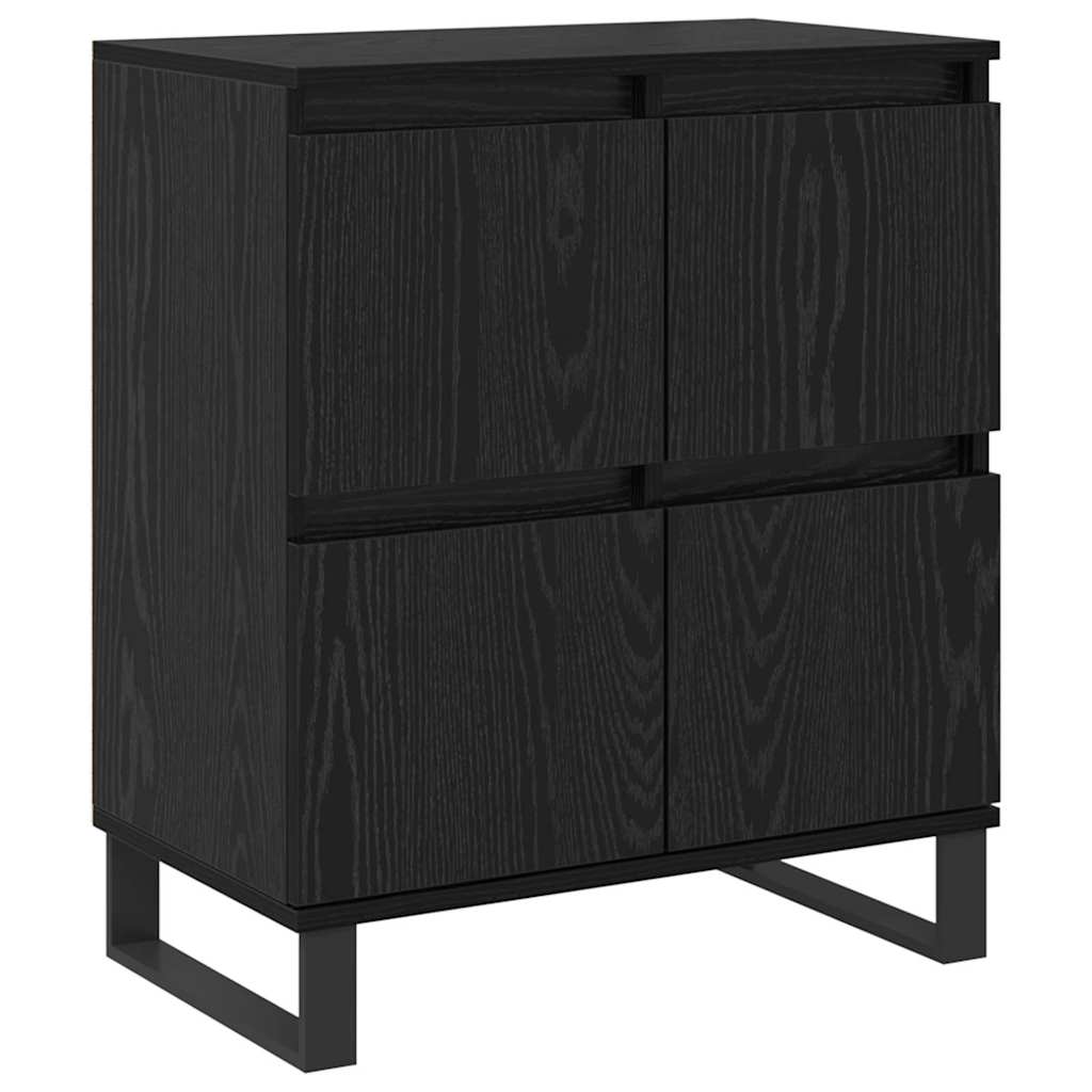 Sideboards 2 pcs Black oak 120 x 35 x 70 cm Engineered wood