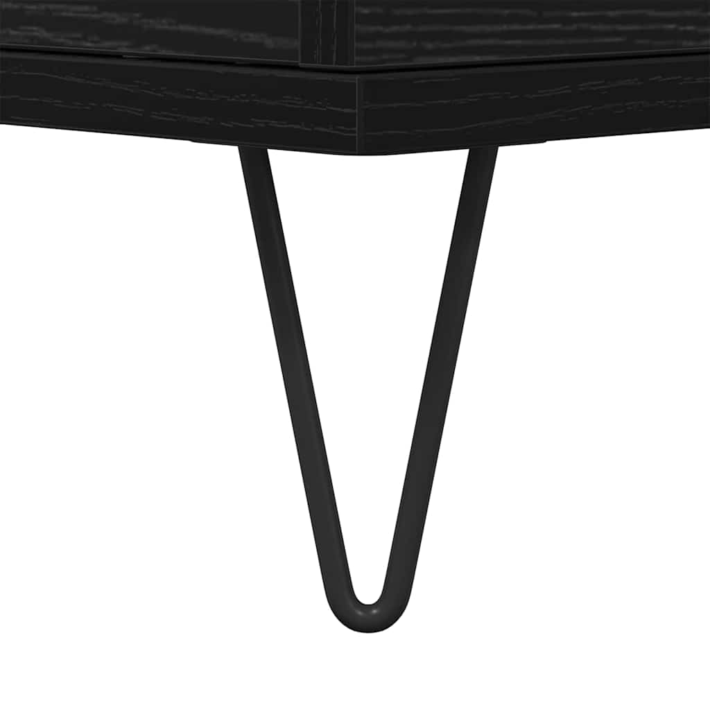 Sideboards 2 pcs Black oak 120 x 35 x 70 cm Engineered wood