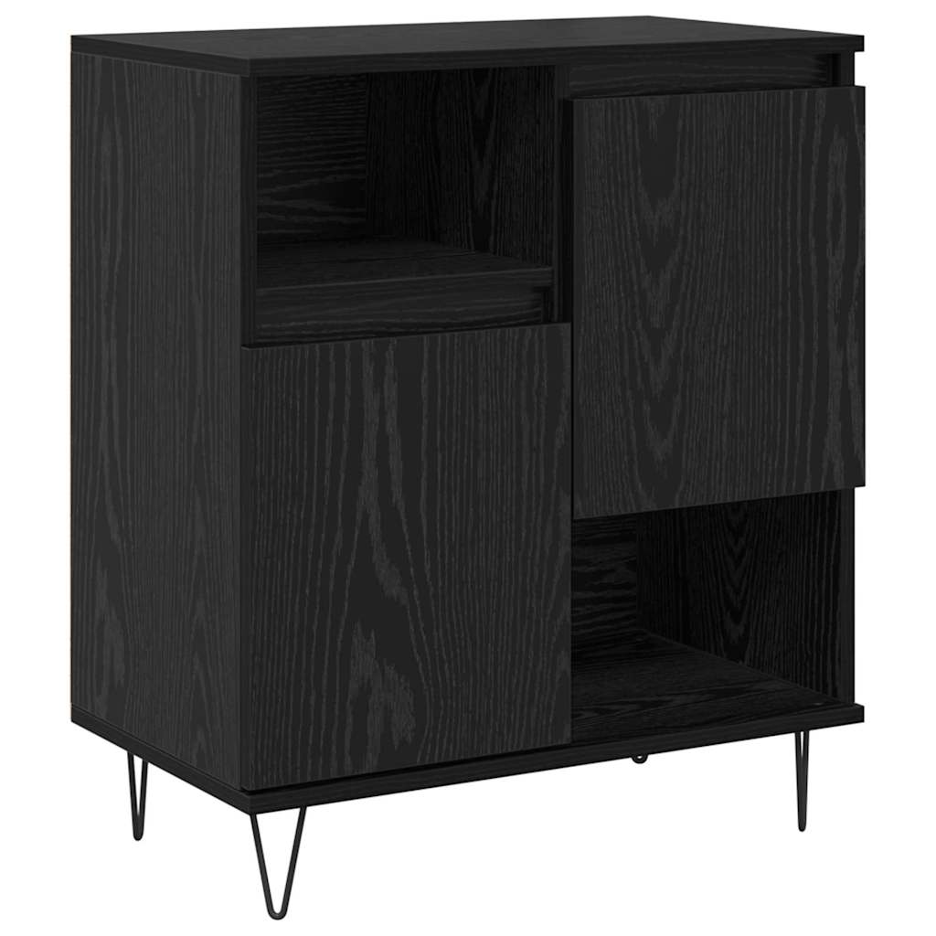 Sideboards 2 pcs Black oak 120 x 35 x 70 cm Engineered wood