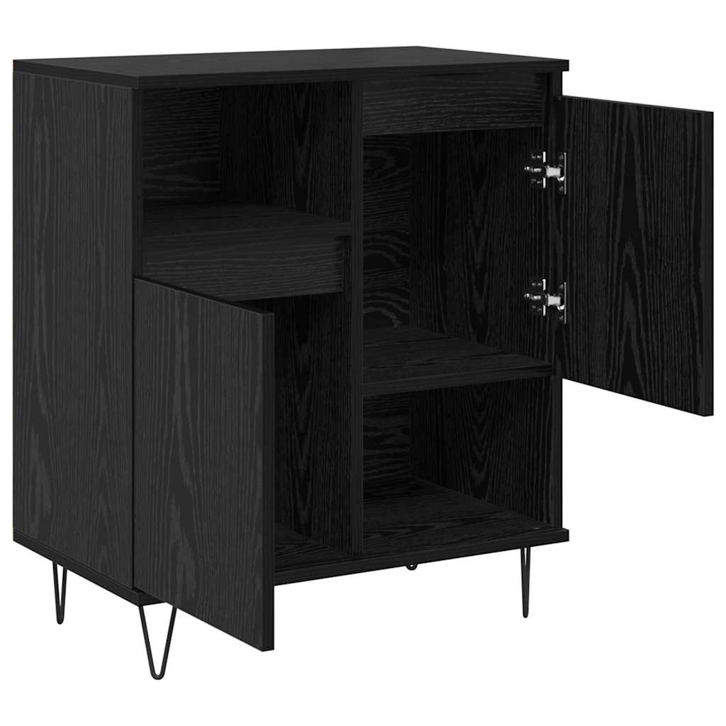 Sideboards 2 pcs Black oak 120 x 35 x 70 cm Engineered wood