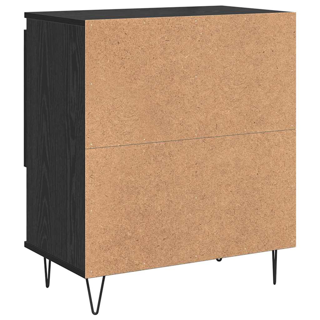 Sideboards 2 pcs Black oak 120 x 35 x 70 cm Engineered wood