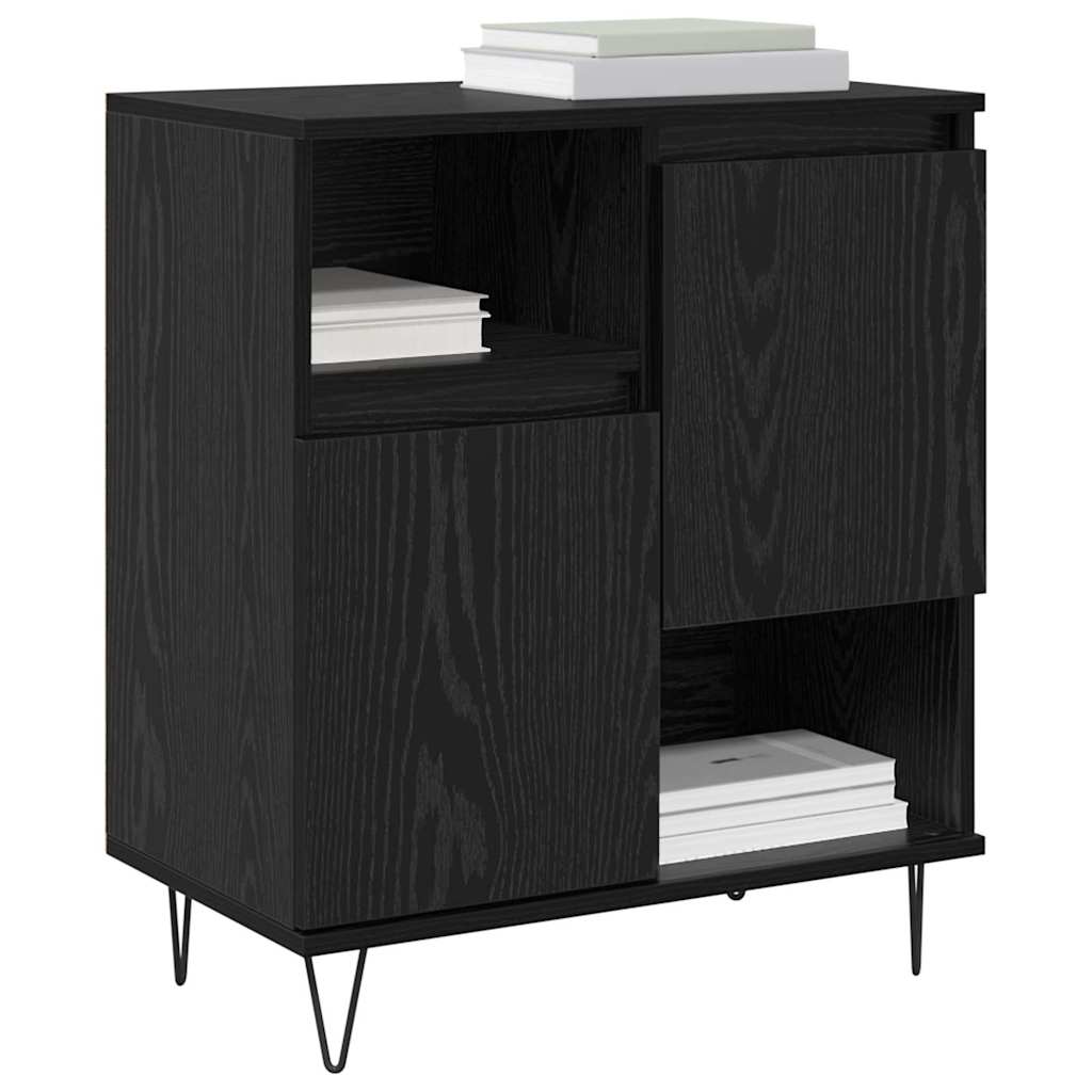 Sideboards 2 pcs Black oak 120 x 35 x 70 cm Engineered wood