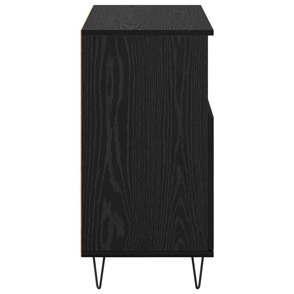Sideboards 2 pcs Black oak 120 x 35 x 70 cm Engineered wood