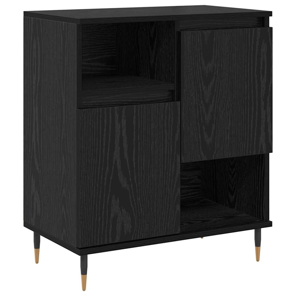 Sideboards 2 pcs Black oak 120 x 35 x 70 cm Engineered wood