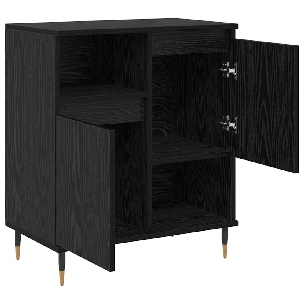 Sideboards 2 pcs Black oak 120 x 35 x 70 cm Engineered wood