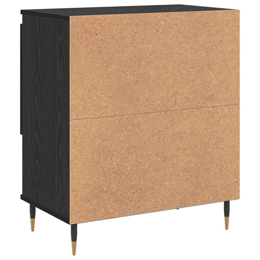 Sideboards 2 pcs Black oak 120 x 35 x 70 cm Engineered wood