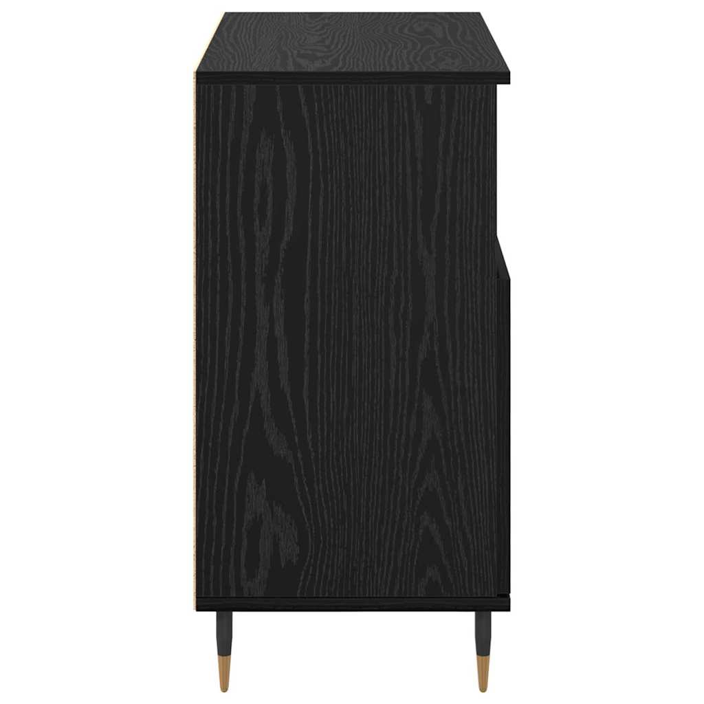 Sideboards 2 pcs Black oak 120 x 35 x 70 cm Engineered wood