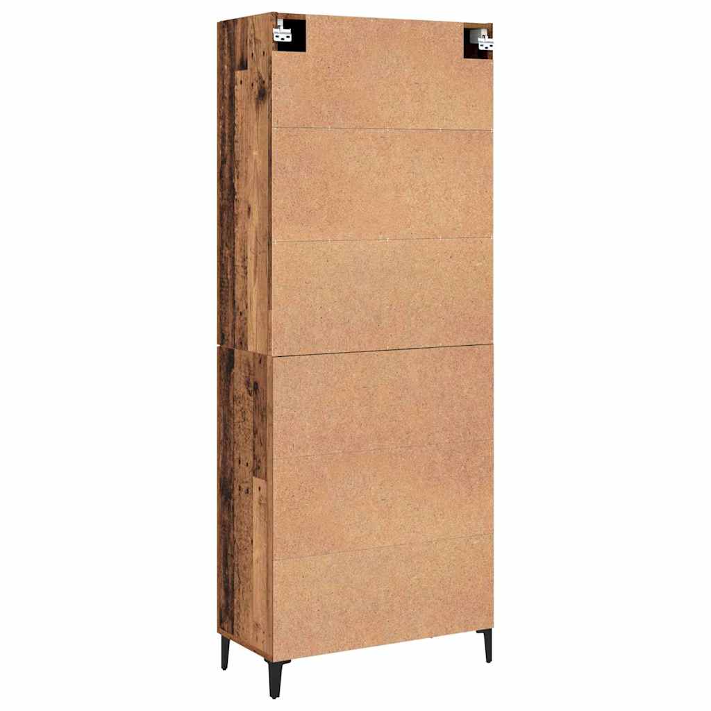 Highboard 2 pcs Old wood 69.5 x 34 x 180 cm Engineered wood