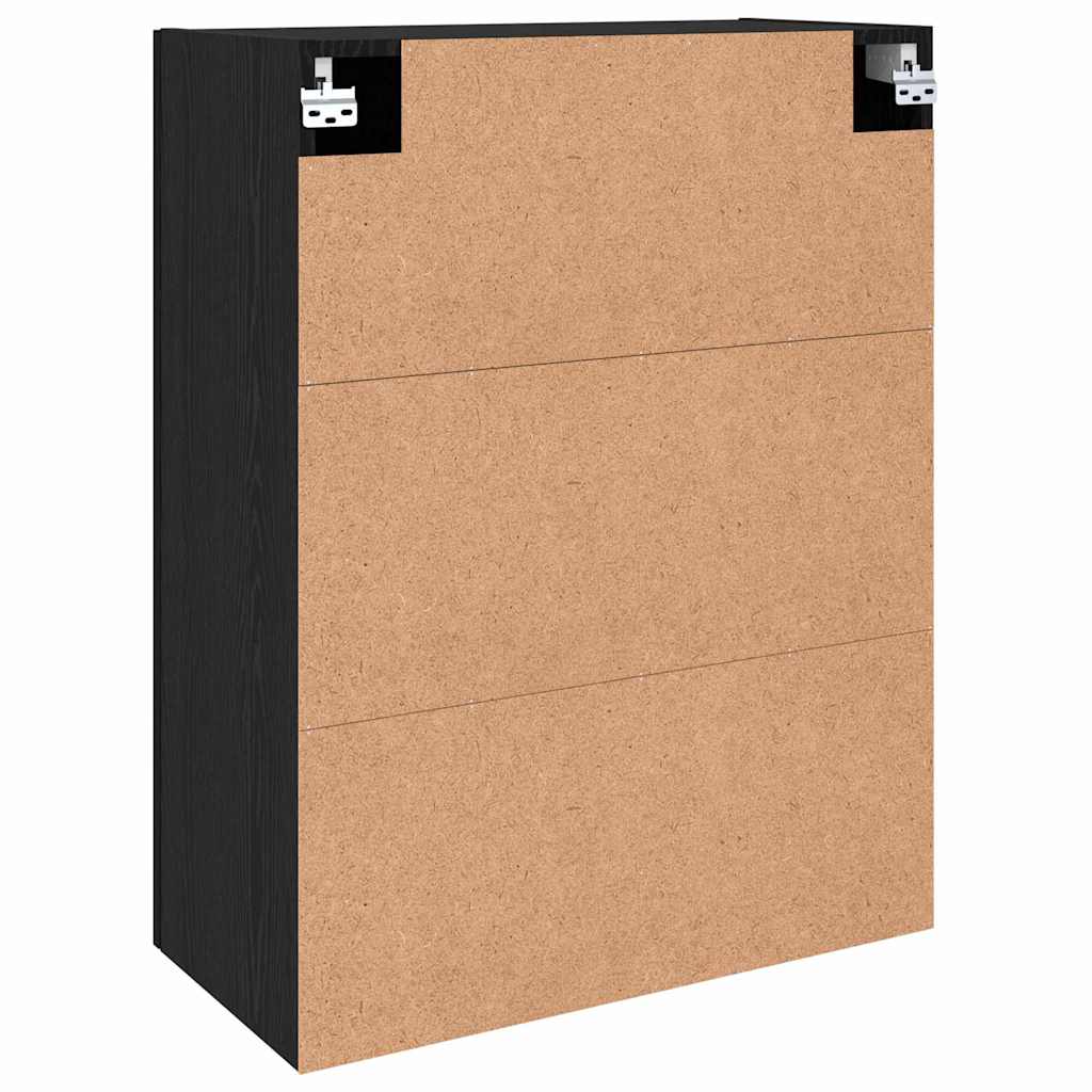 Wall Mounted Cabinets 2 pcs Black oak 69.5 x 34 x 90 cm