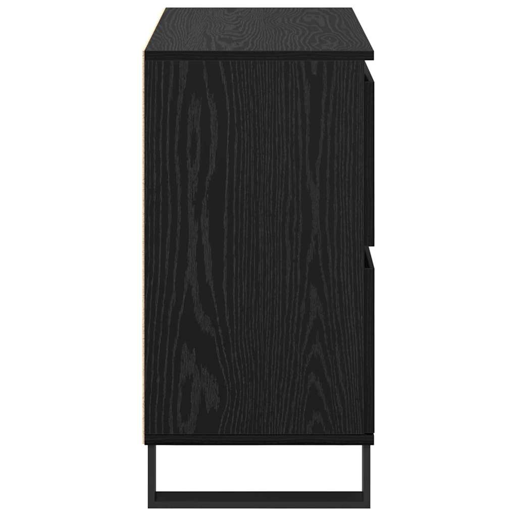 Sideboards 3 pcs Black oak 180 x 35 x 70 cm Engineered wood