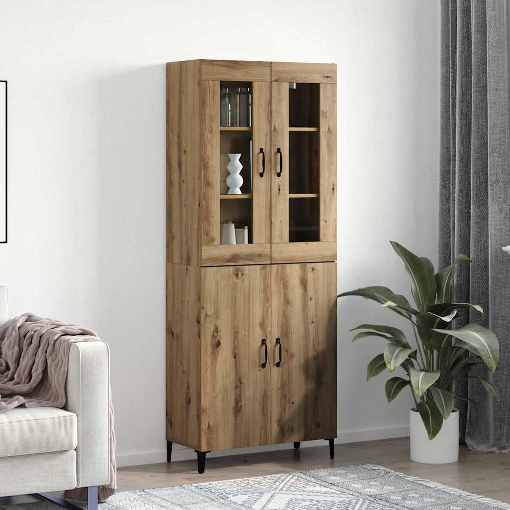 Highboard 2 pcs Artisan oak 69.5 x 34 x 180 cm Engineered wood