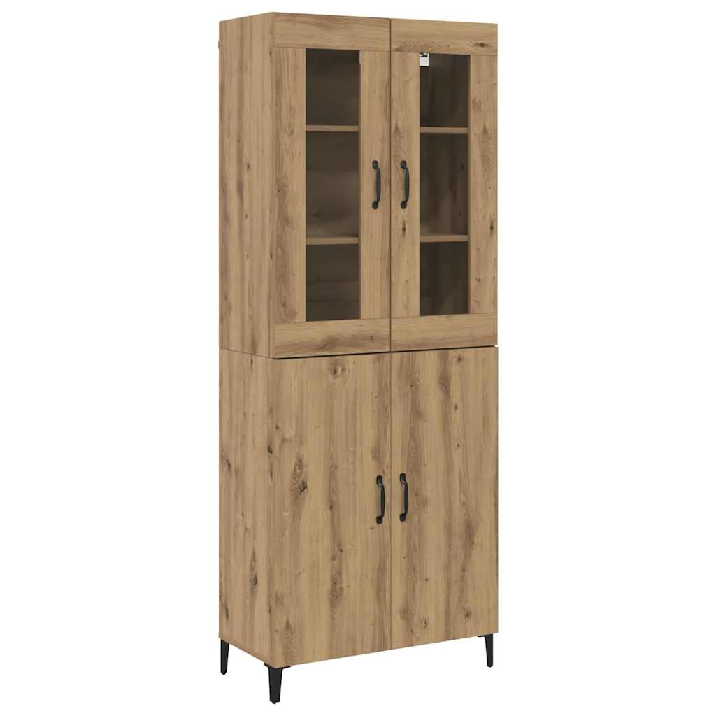 Highboard 2 pcs Artisan oak 69.5 x 34 x 180 cm Engineered wood