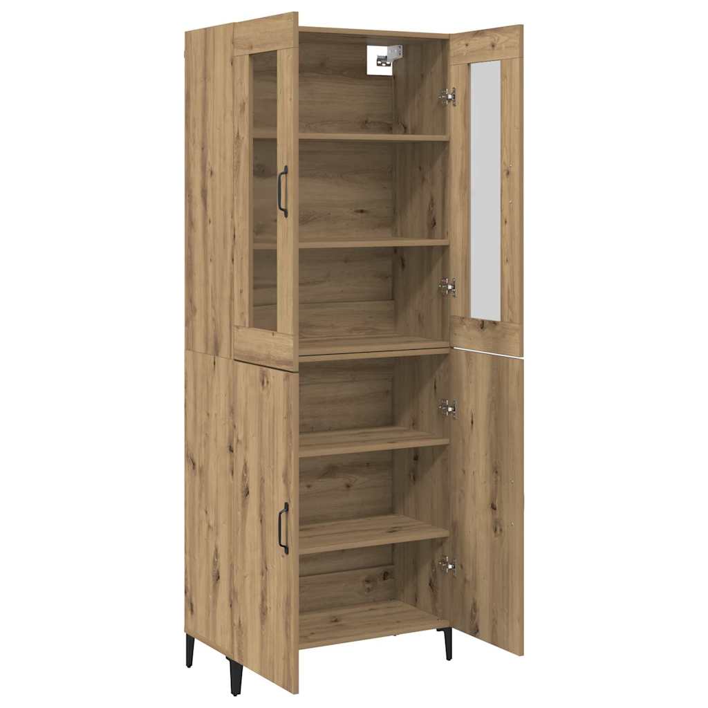Highboard 2 pcs Artisan oak 69.5 x 34 x 180 cm Engineered wood