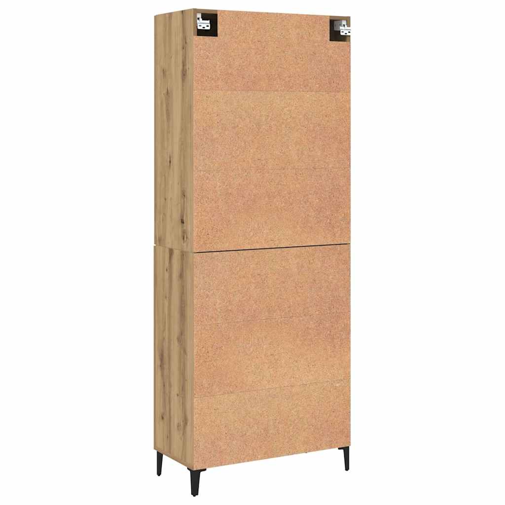 Highboard 2 pcs Artisan oak 69.5 x 34 x 180 cm Engineered wood