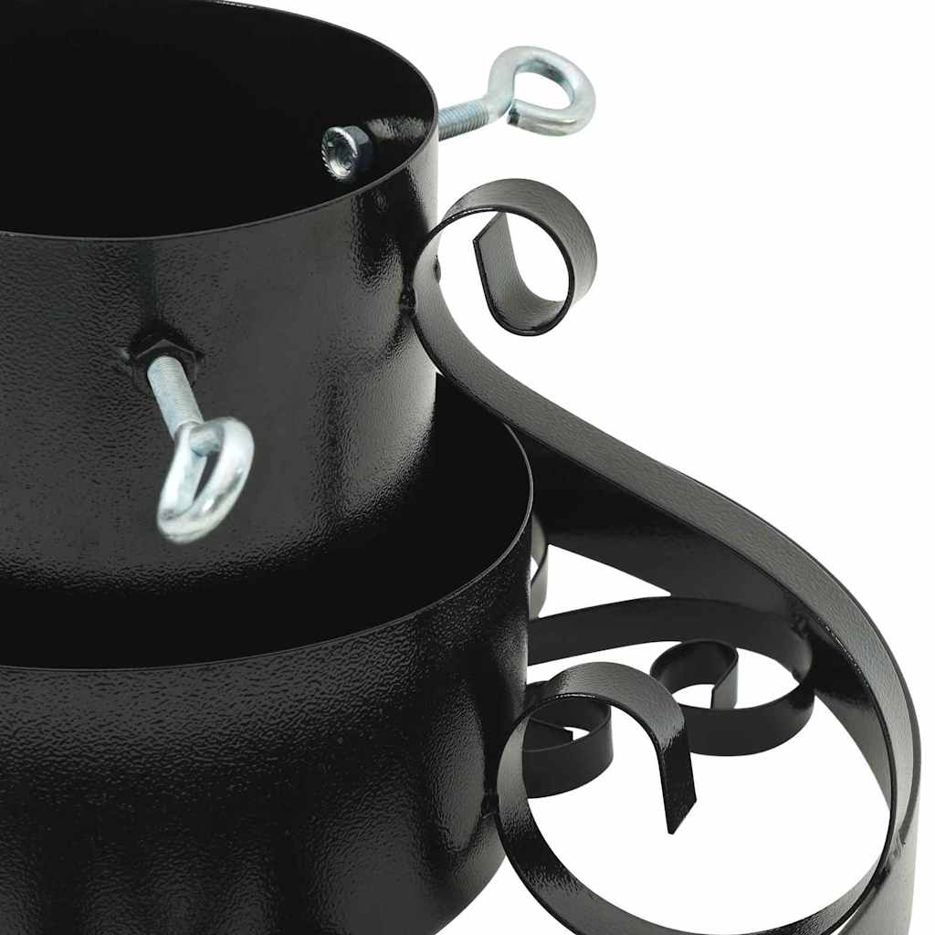 Christmas Tree Stand Black 40 X 40 X 21 Cm Steel