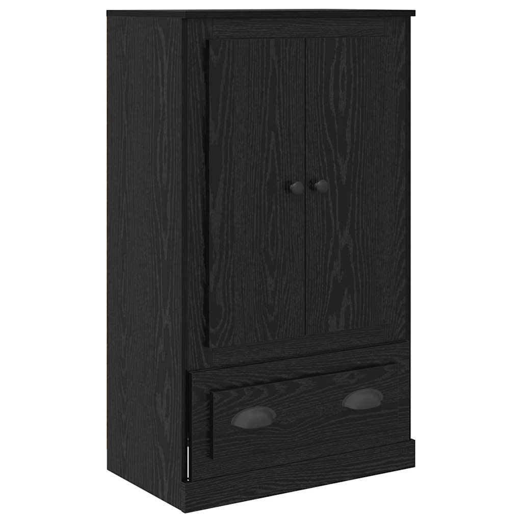 Sideboard with Drawer 3 pcs Black Oak Engineered Wood