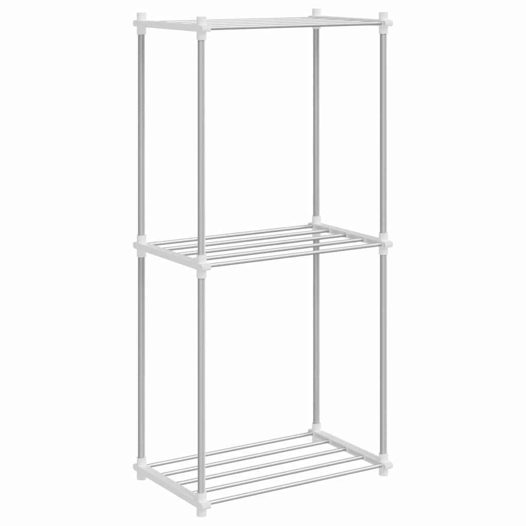 Storage Shelf with Shelf White 43 x 27 x 90 cm Aluminium
