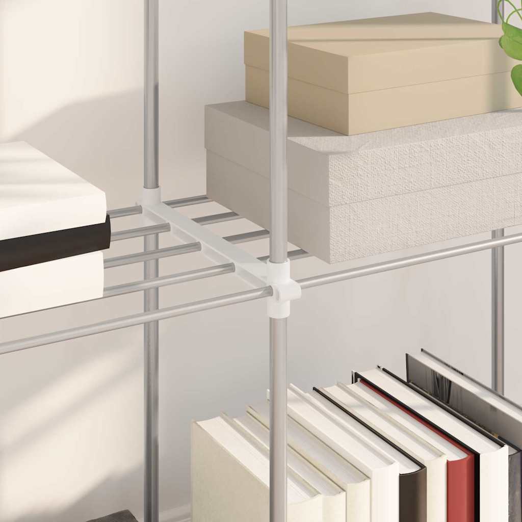 Storage Shelf With Shelf White 43 X 27 X 90 Cm Aluminium