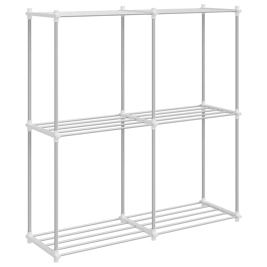 Storage Shelf With Shelf White 43 X 27 X 90 Cm Aluminium