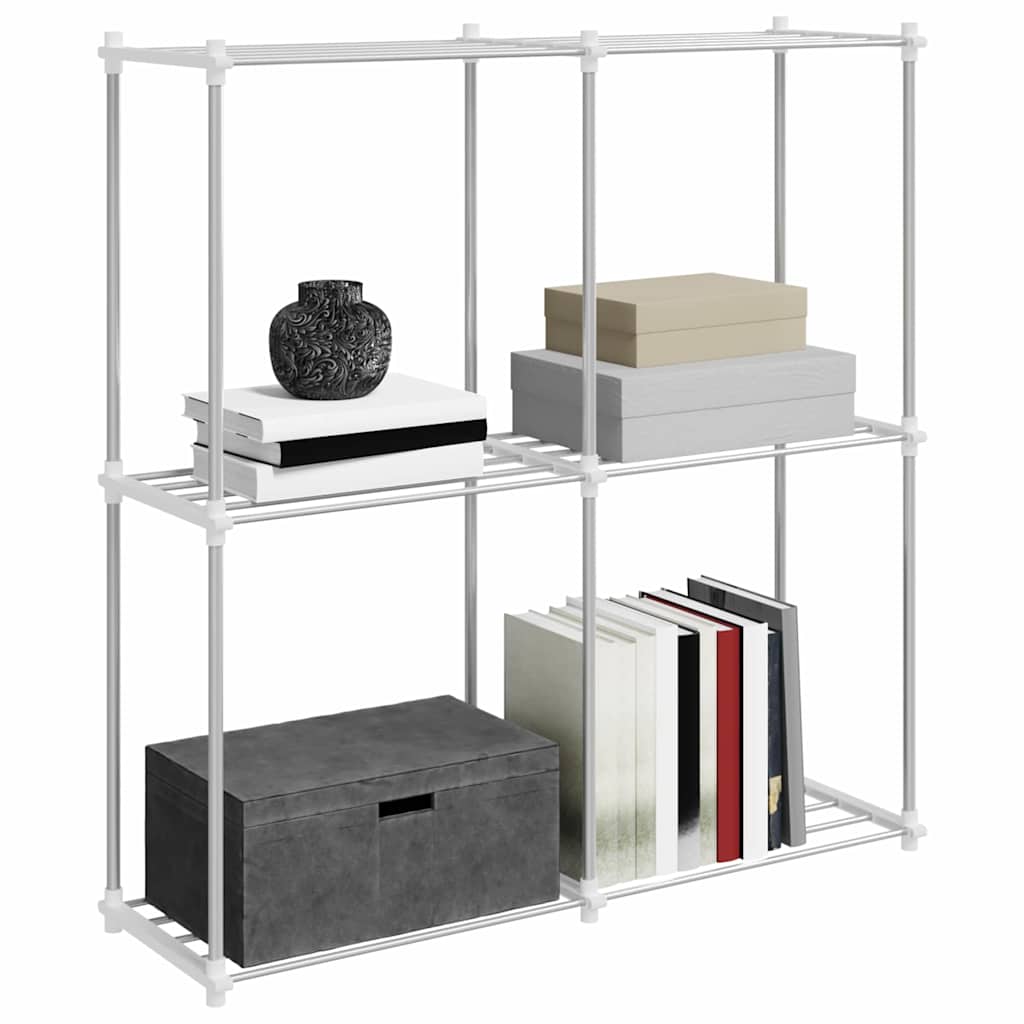 Storage Shelf With Shelf White 43 X 27 X 90 Cm Aluminium