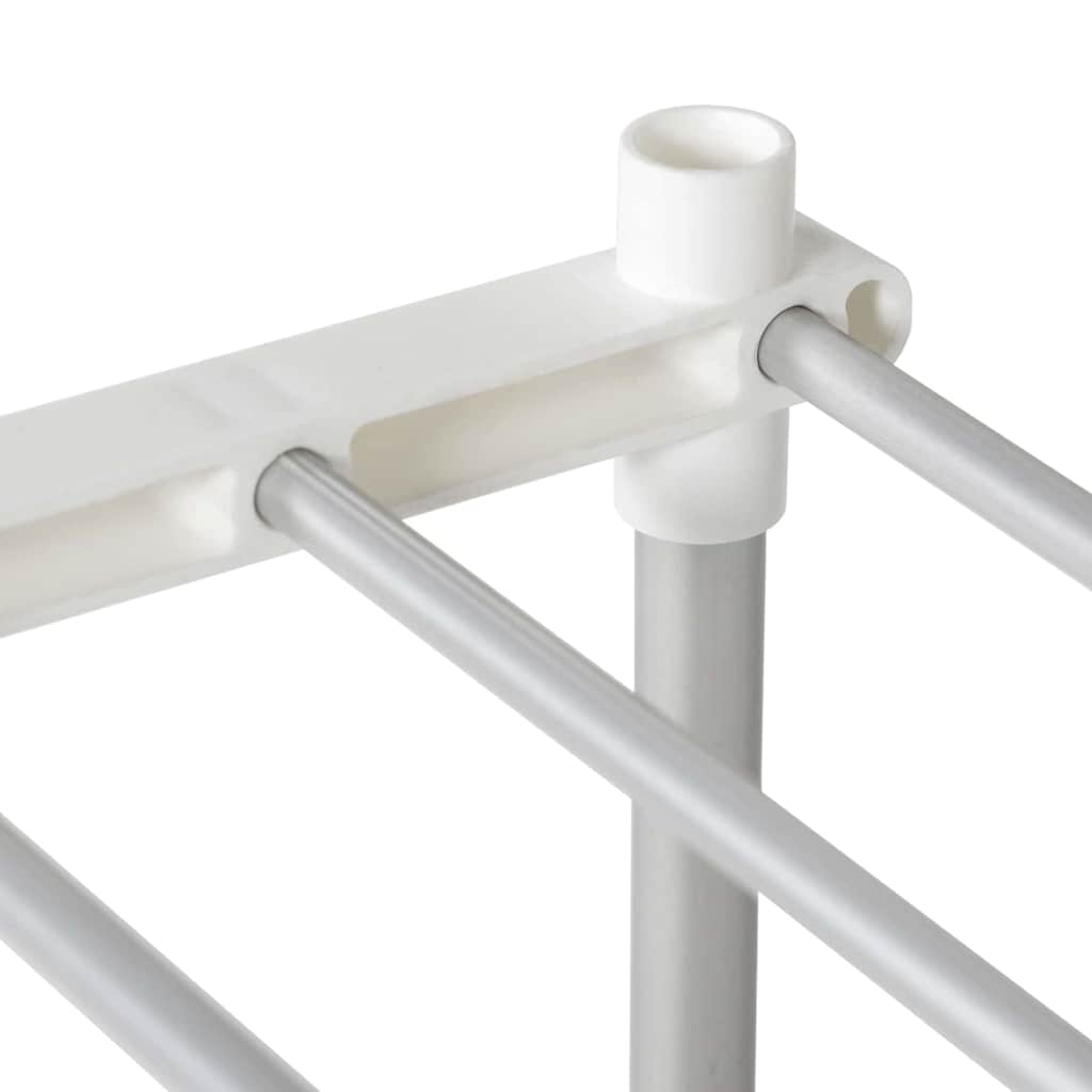 Storage Shelf with Shelf White 43 x 27 x 90 cm Aluminium