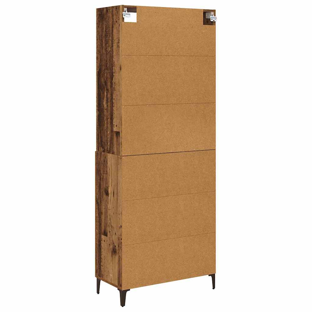 Sideboard Wall-mounted 2 pcs Old wood Engineered Wood