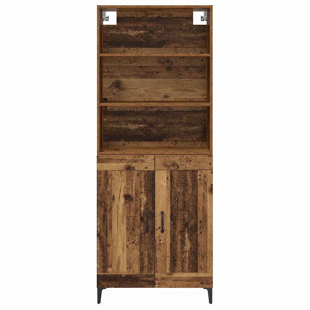 Sideboard Wall-mounted 2 pcs Old wood Engineered Wood