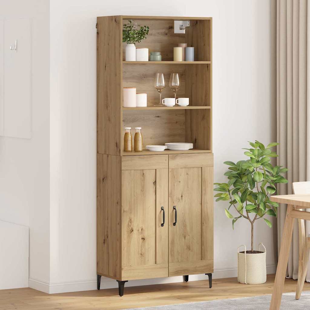 Sideboard Wall-mounted 2 pcs Artisan oak Engineered Wood