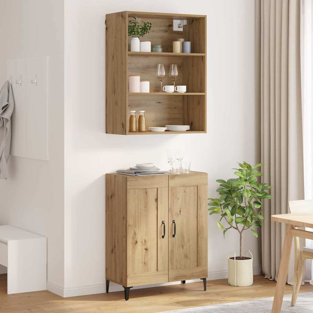 Sideboard Wall-mounted 2 pcs Artisan oak Engineered Wood