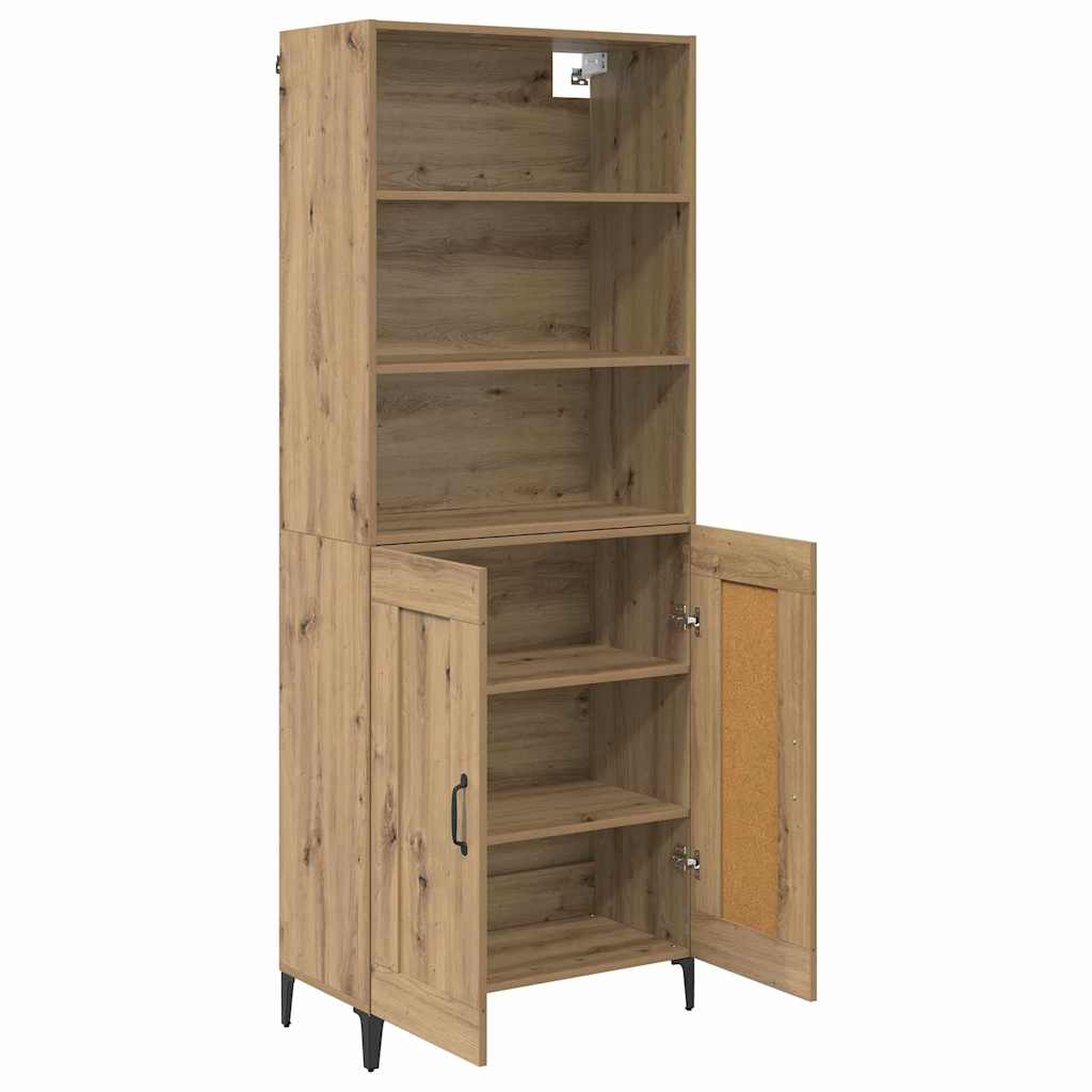 Sideboard Wall-mounted 2 pcs Artisan oak Engineered Wood