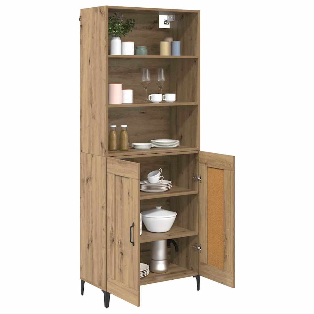 Sideboard Wall-mounted 2 pcs Artisan oak Engineered Wood