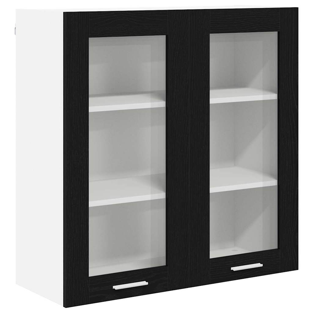 Hanging cabinet Riga Black Oak 80 x 31 x 80 cm Engineered Wood