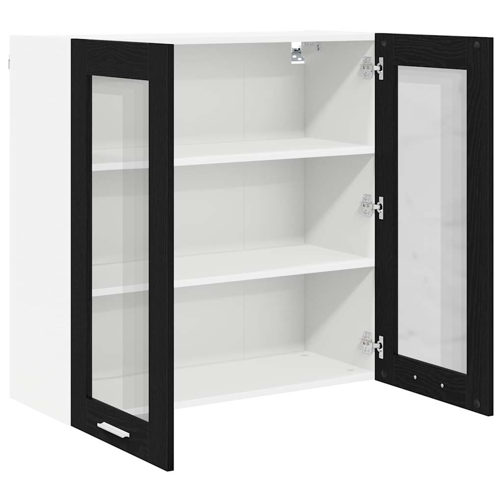 Hanging cabinet Riga Black Oak 80 x 31 x 80 cm Engineered Wood