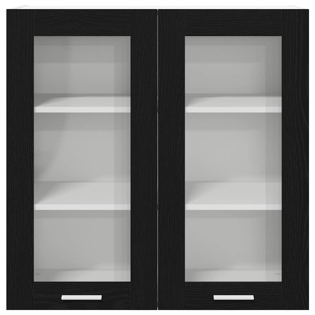 Hanging cabinet Riga Black Oak 80 x 31 x 80 cm Engineered Wood