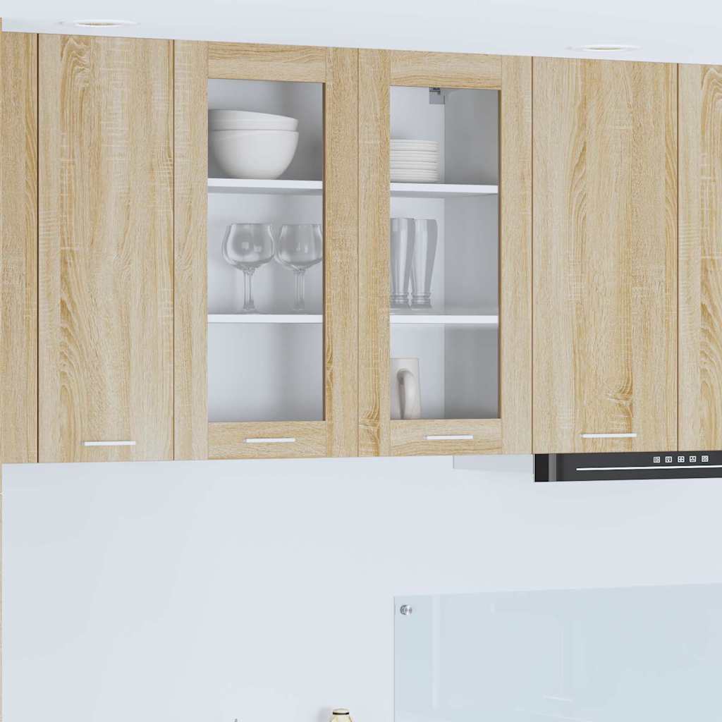 Hanging cabinet Riga Sonoma Oak 80 x 31 x 80 cm Engineered Wood