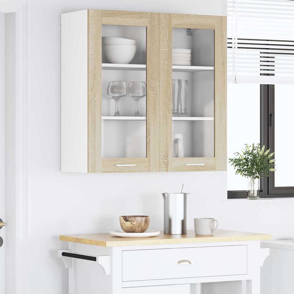 Hanging cabinet Riga Sonoma Oak 80 x 31 x 80 cm Engineered Wood