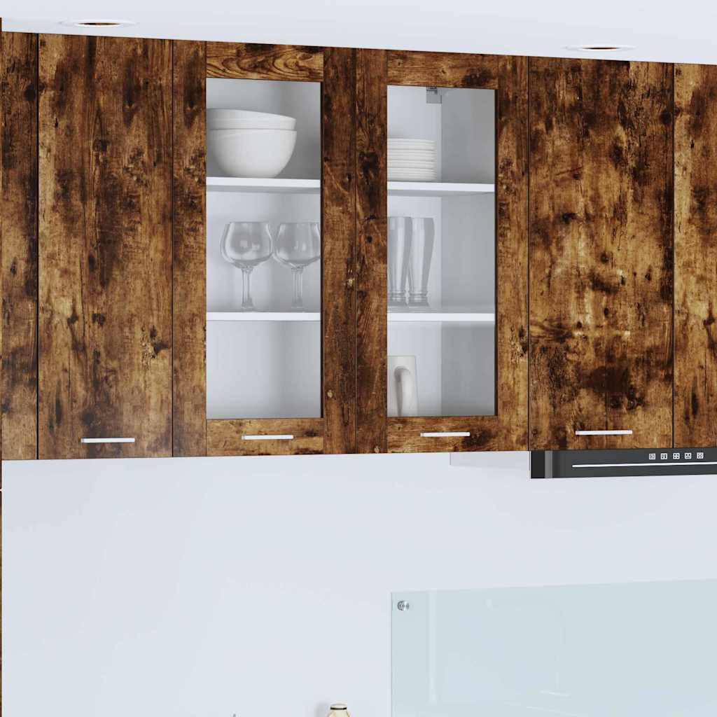 Hanging cabinet Riga Smoked Oak 80 x 31 x 80 cm Engineered Wood