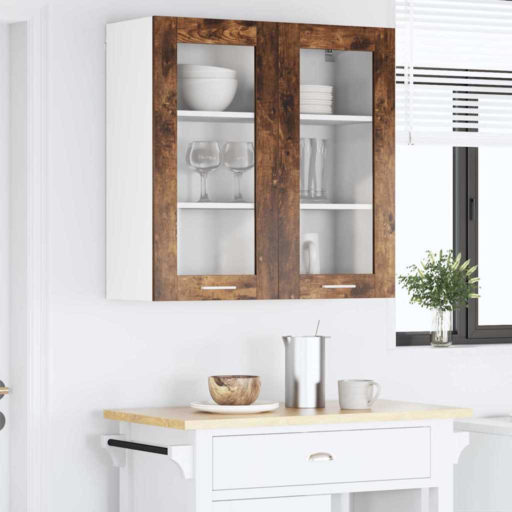 Hanging cabinet Riga Smoked Oak 80 x 31 x 80 cm Engineered Wood